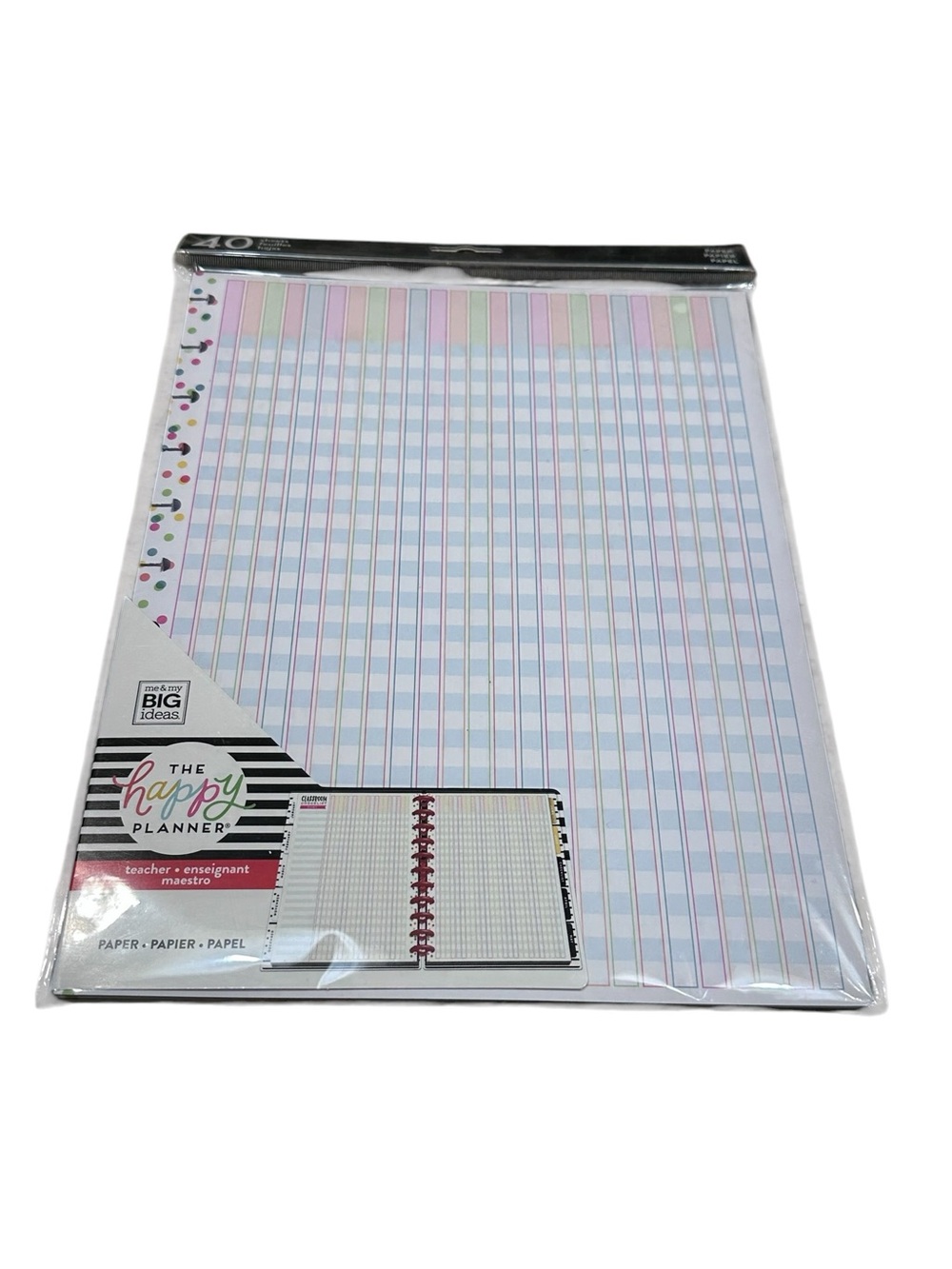 The Happy Planner Big Teacher Refill Paper Pack
